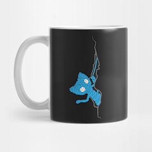 Unravel 2 blue comes out of its hole Mug